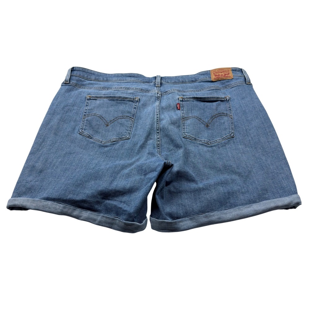 Levi's Classic Short Women 24W Blue Medium Wash Denim Mid Rise Cuffed 23669-0016